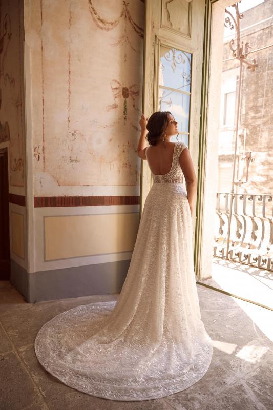 Montreal Ml13981 Beaded Illusion Neck With Full Length Beaded Lace Wedding Dress Madi Lane Bridal3